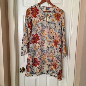 Multi colored long top